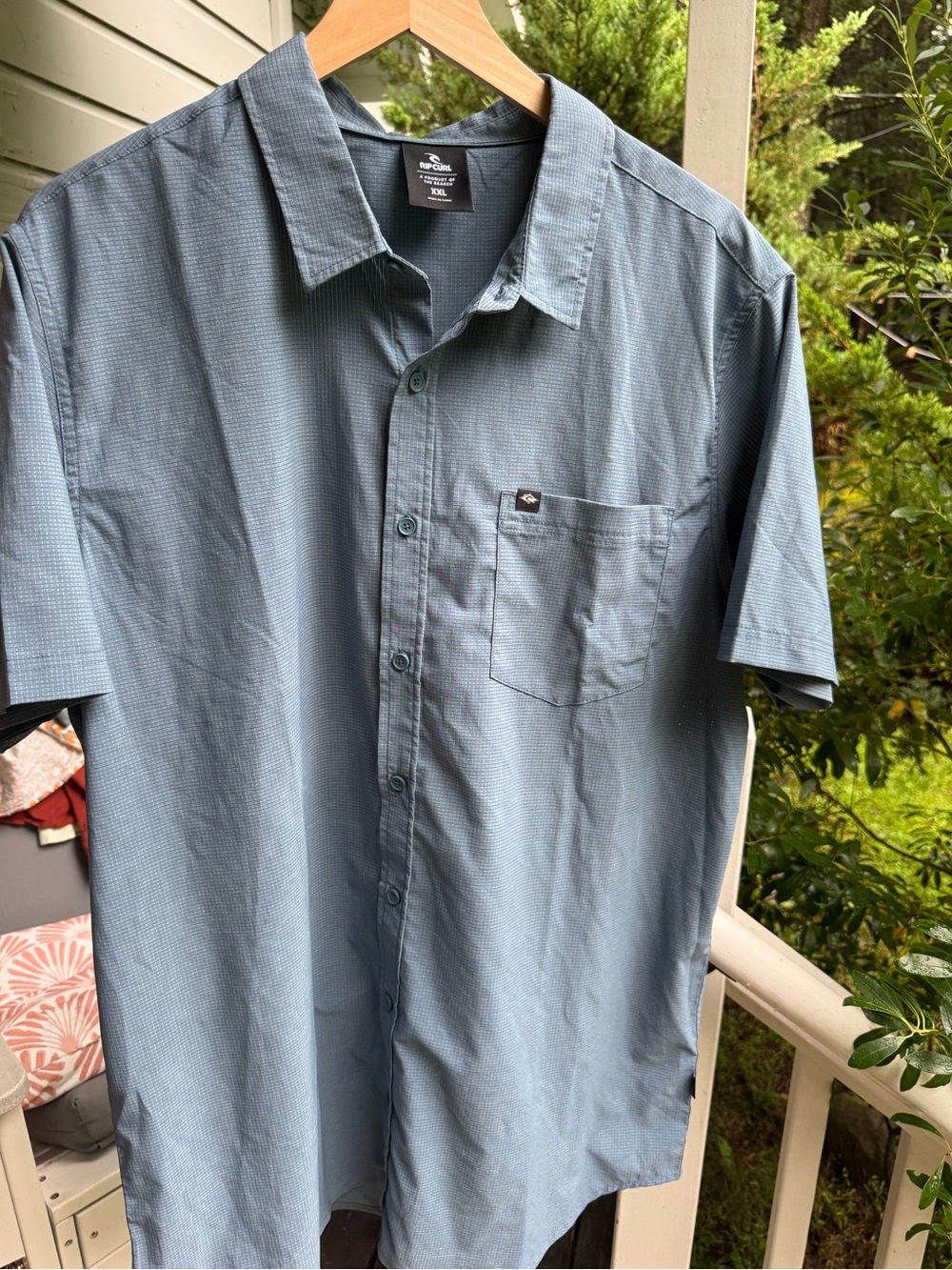 Rip Curl Men’s Short-Sleeve Button-Up Shirt in Slate Blue